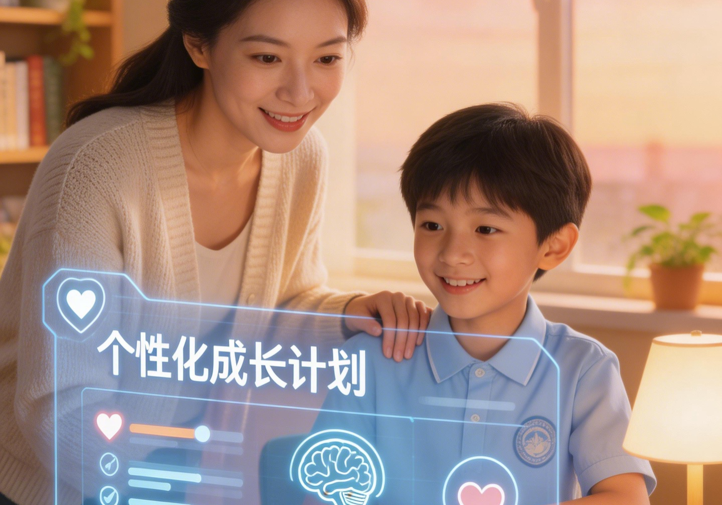 jimeng-2026-03-26-3018-我们以专业伴为底色，用督学引导、心理关怀与智能伴学，为孩子定制个性化成长节奏。唤...